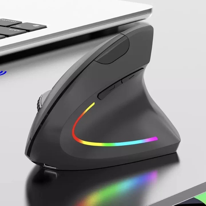Mouse Ergonómico Inalambrico Recargable Jertech JR322 - Imagen 2