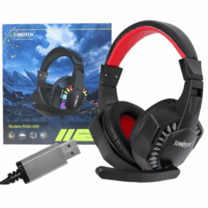 Diadema Gamer Rgb Negra Compatible Ps4 Para Videos Juegos Pc Negro RAM-A66
