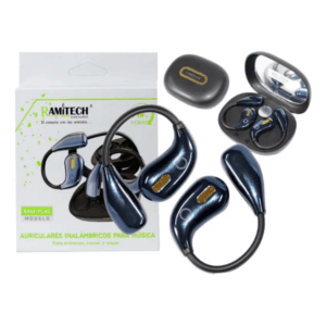 Audífonos Inalámbricos Conducción Ósea Bluetooth Gancho Negro RAM-YC45